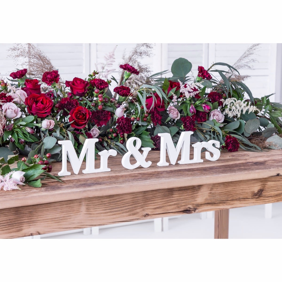 Lettre Mr & Mrs - Blanc