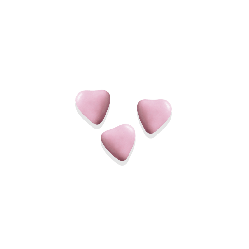Dragées Chocolat Mini-coeurs Rose (250g)