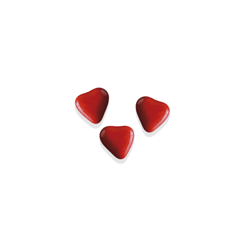 Dragées Chocolat Mini-coeurs Rouge (250g)