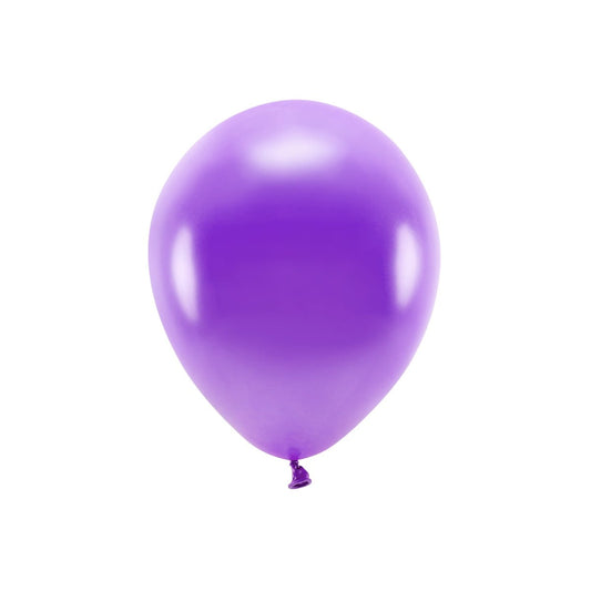 Ballons Eco Violet Métallisé 30cm (10pcs)