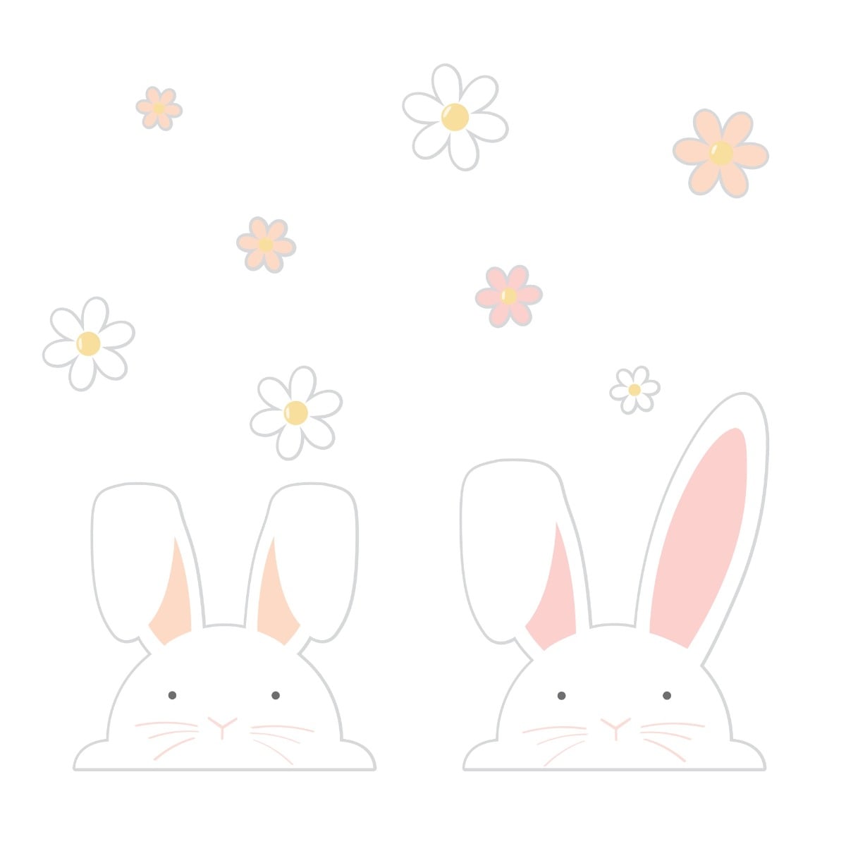 Autocollants - Lapin (12pcs)