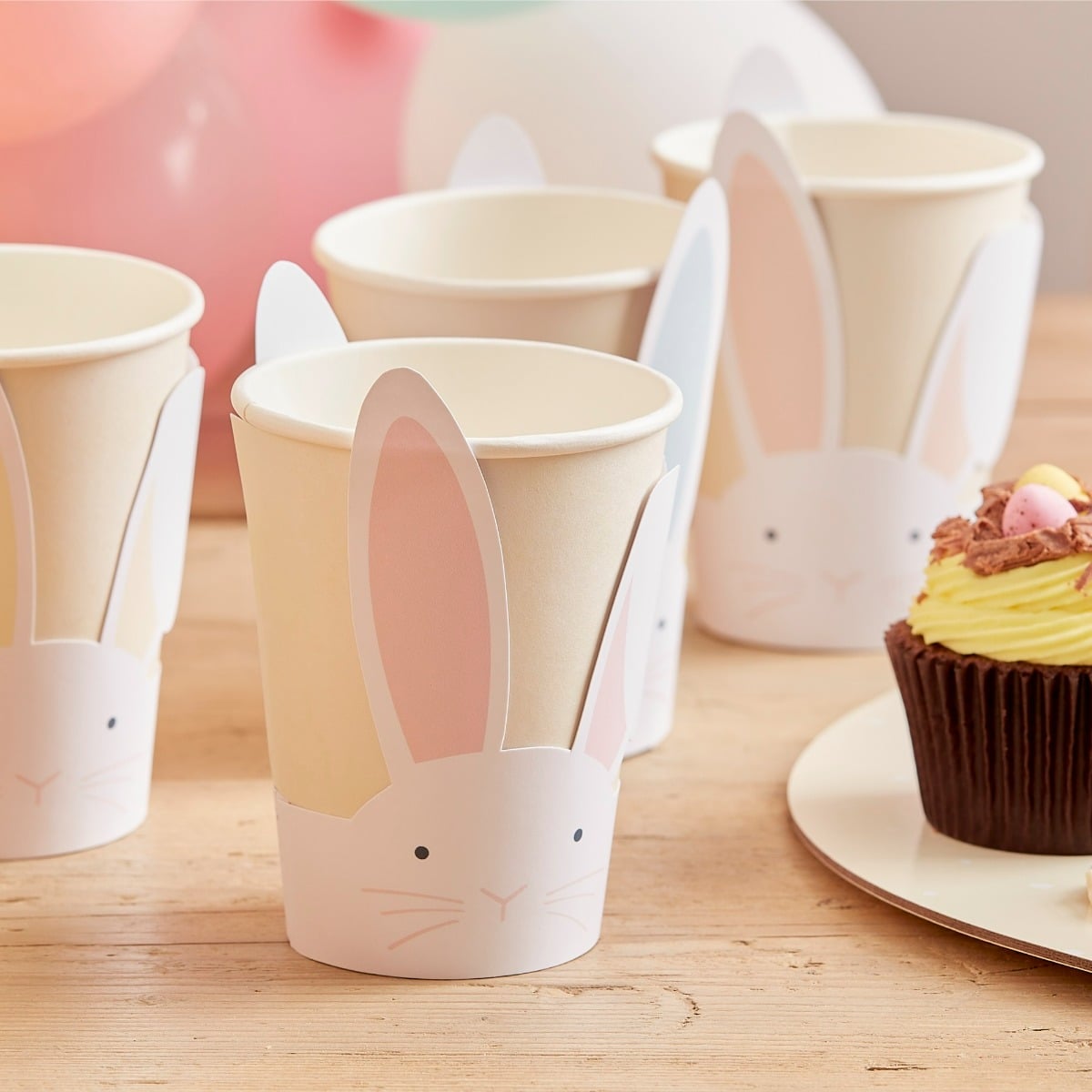 Gobelets en papier - Pop Out Bunny - Pastel