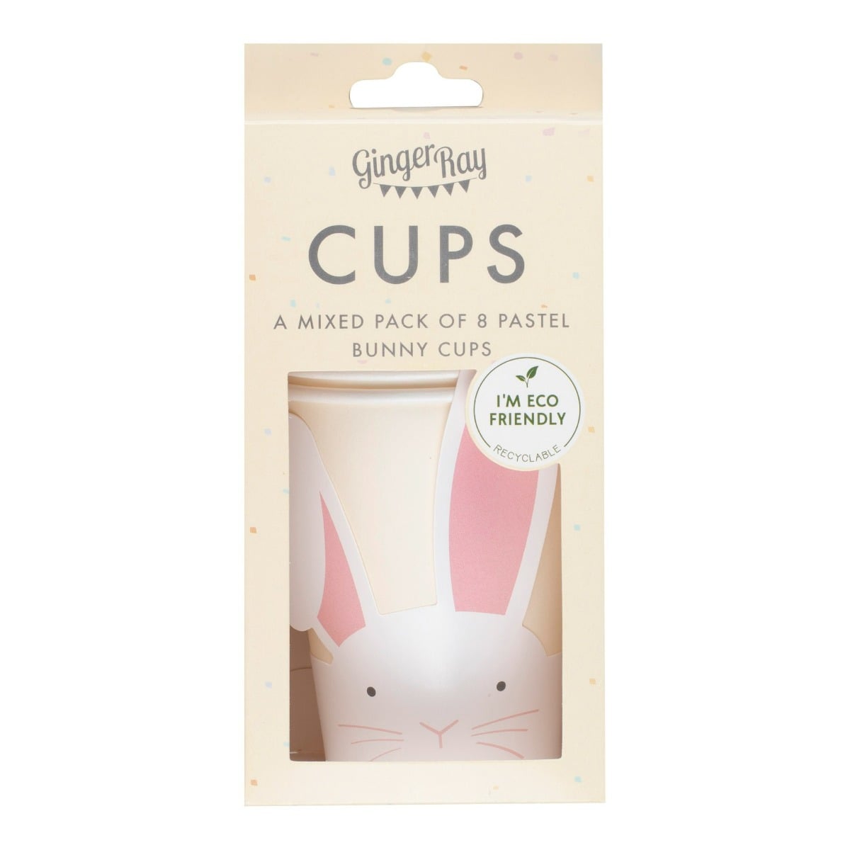 Gobelets en papier - Pop Out Bunny - Pastel