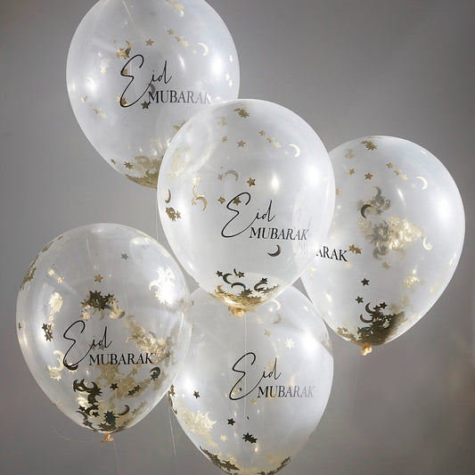 Ballons Eid Mubarak (5pcs)