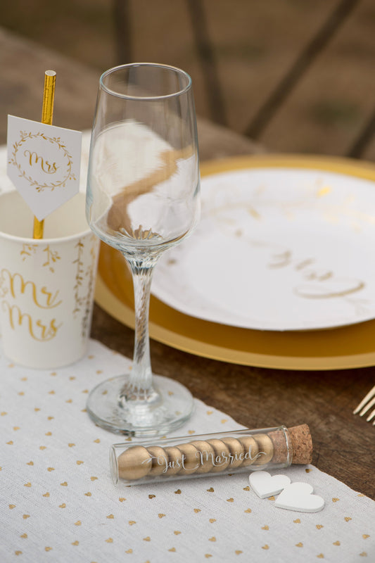 Eprouvette en verre - Just Married (48 pièces)