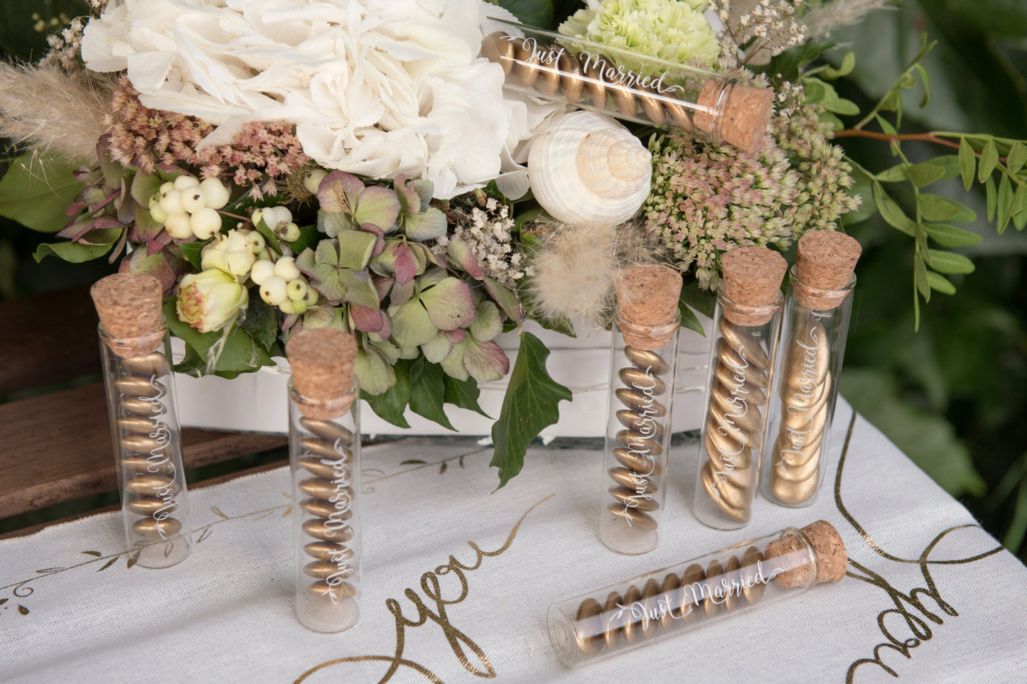 Eprouvette en verre - Just Married (48 pièces)