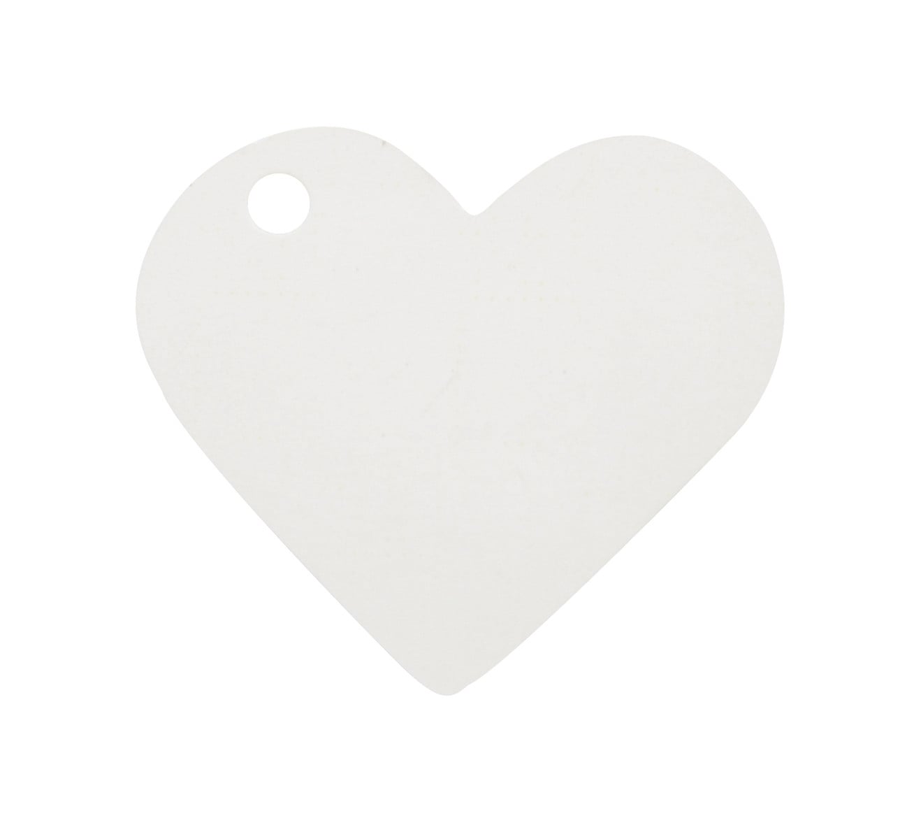 Etiquette coeur - Blanc (10pcs)