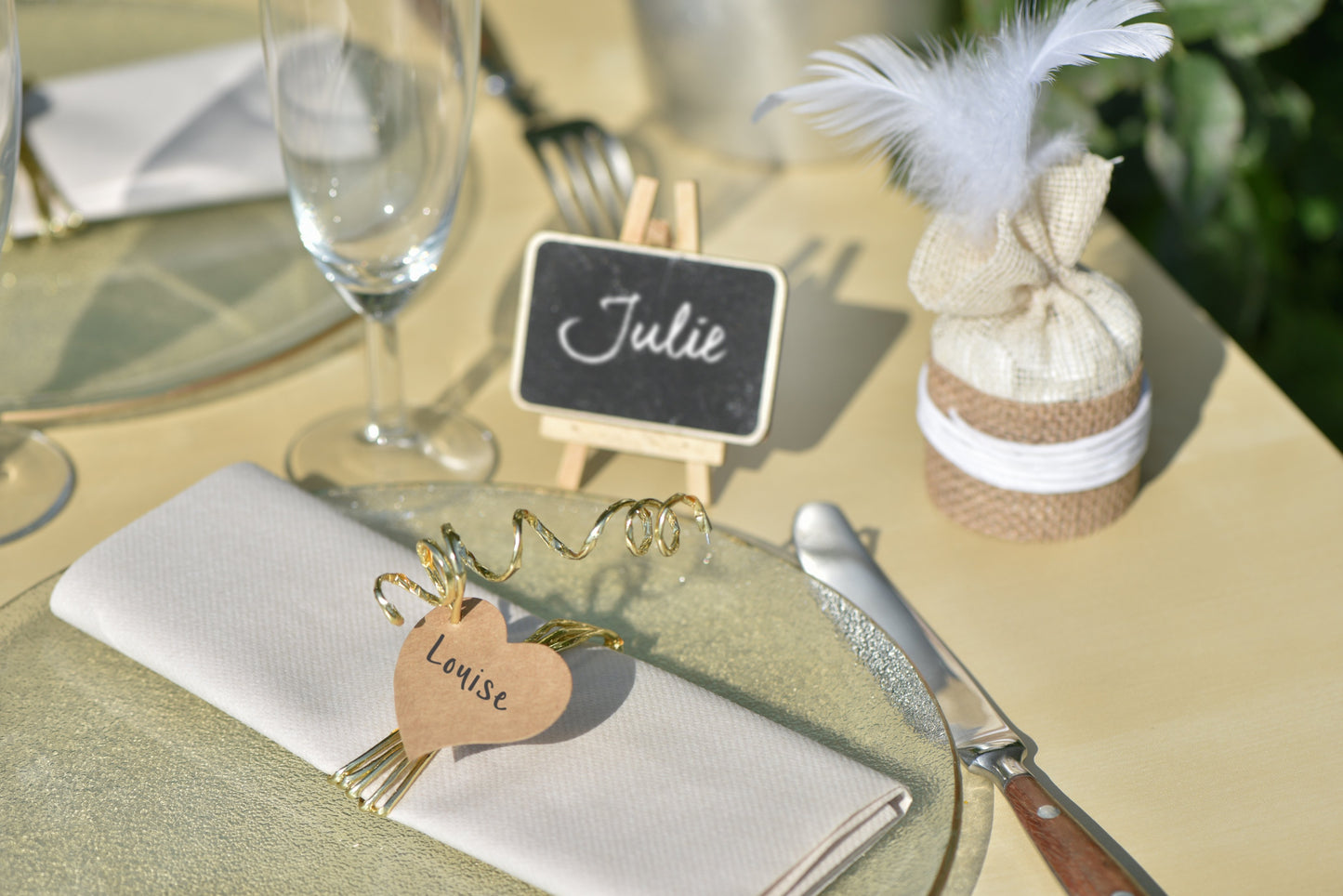 Etiquette coeur - Naturel (10pcs)
