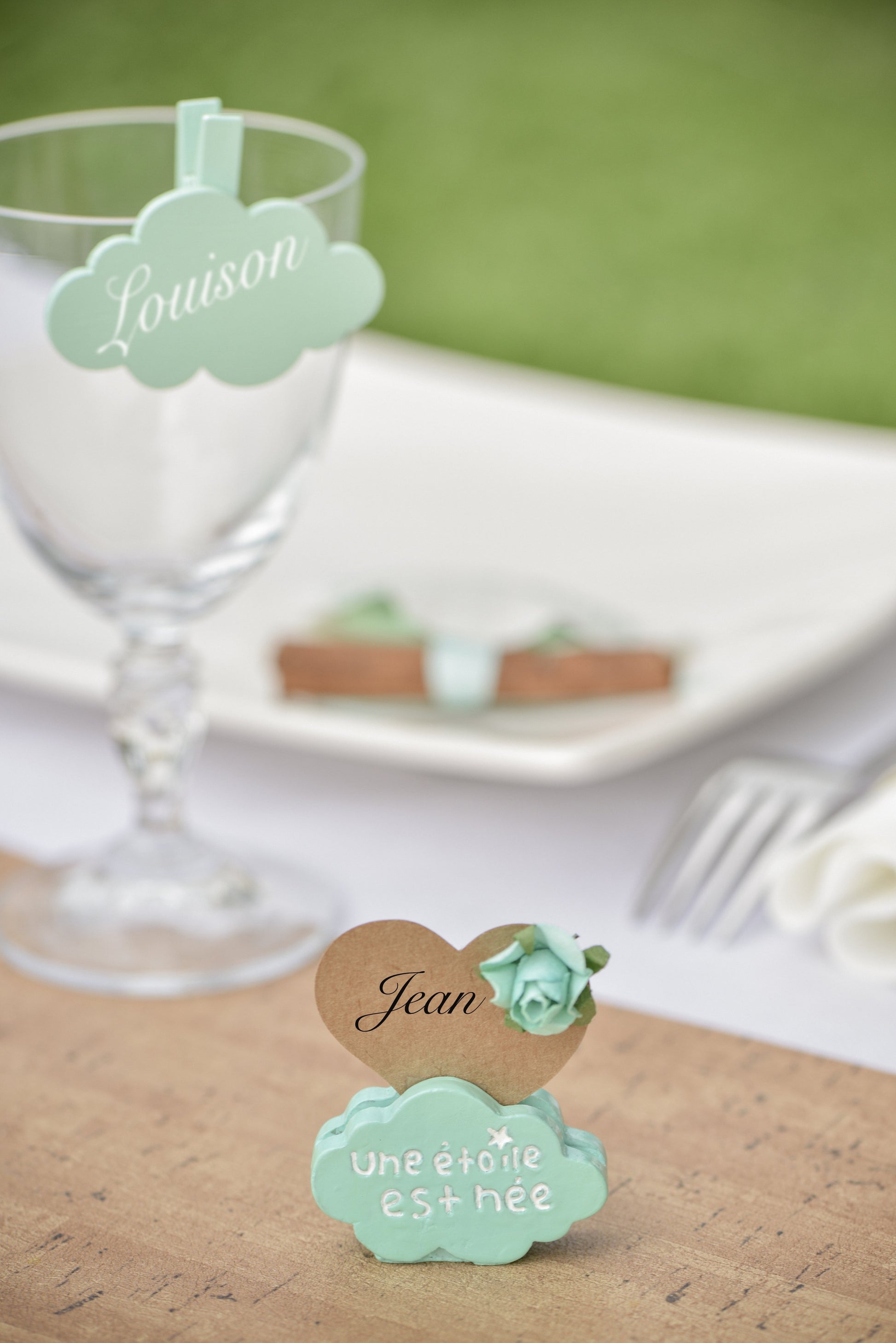 Etiquette coeur - Naturel (10pcs)