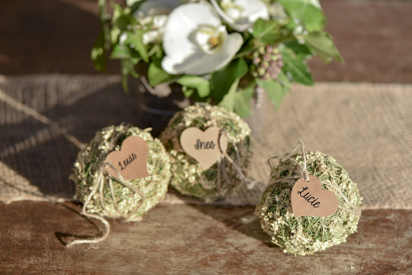 Etiquette coeur - Naturel (10pcs)