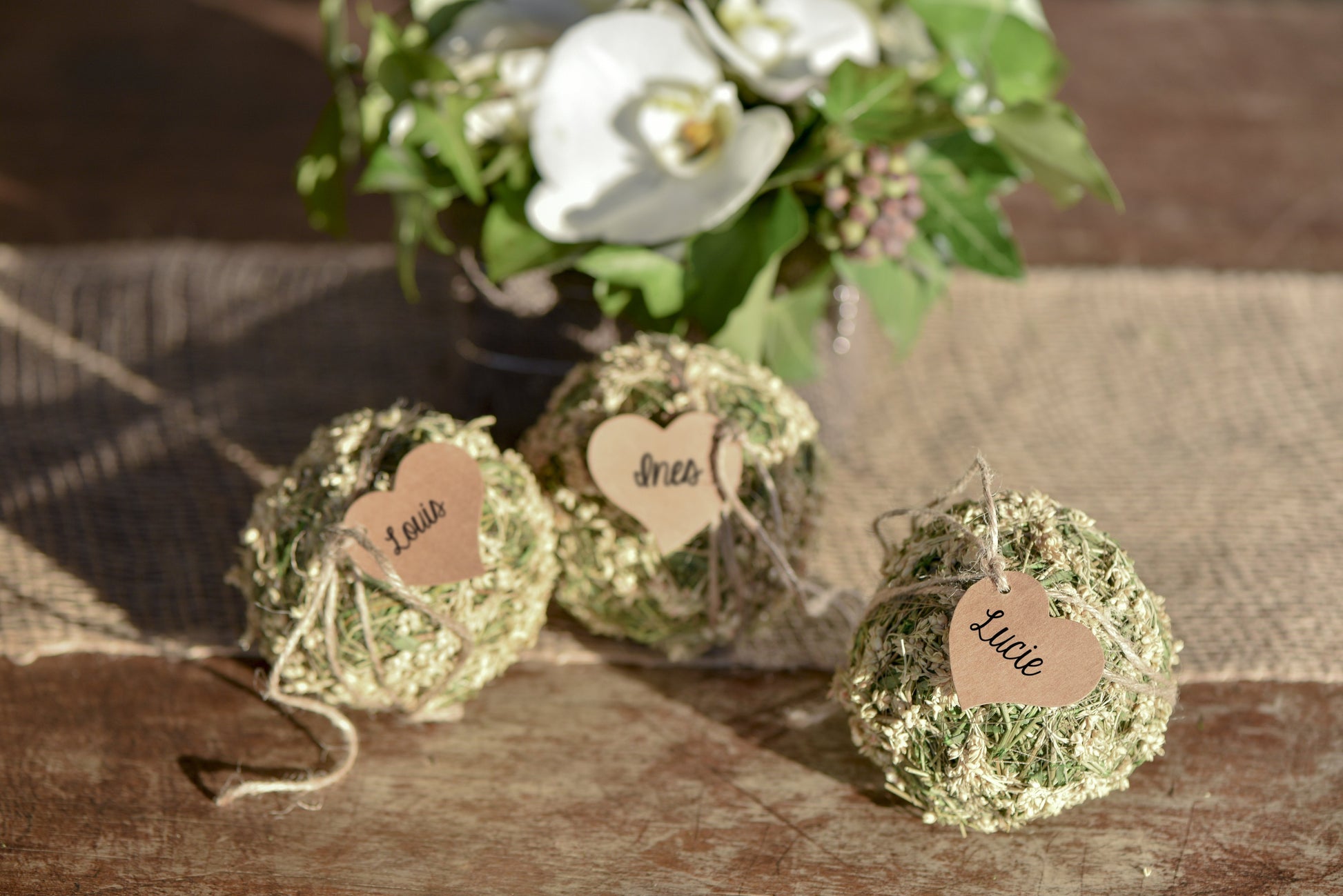 Etiquette coeur - Naturel (10pcs)