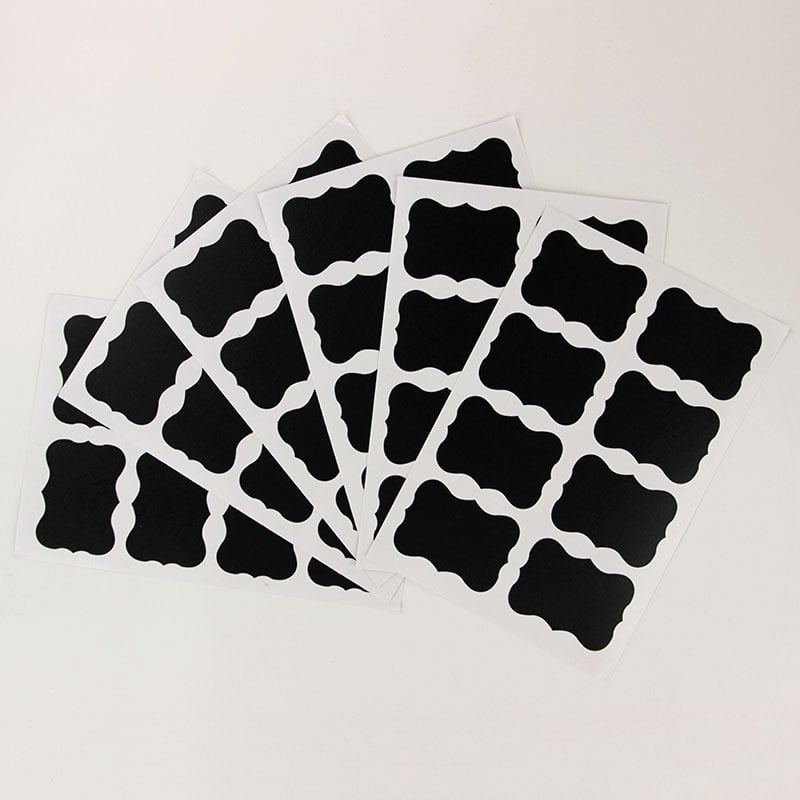 Etiquettes autocollantes Tableau Noir (48pcs)