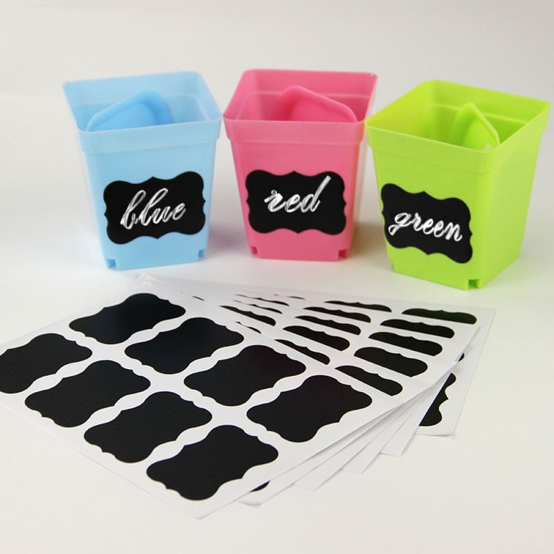 Etiquettes autocollantes Tableau Noir (48pcs)