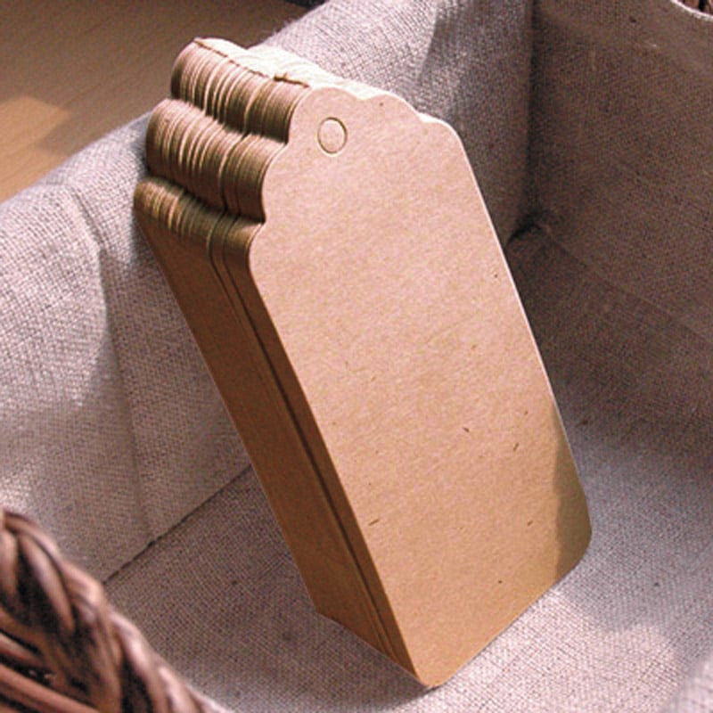 Etiquettes rectangle - Naturel (50pcs)