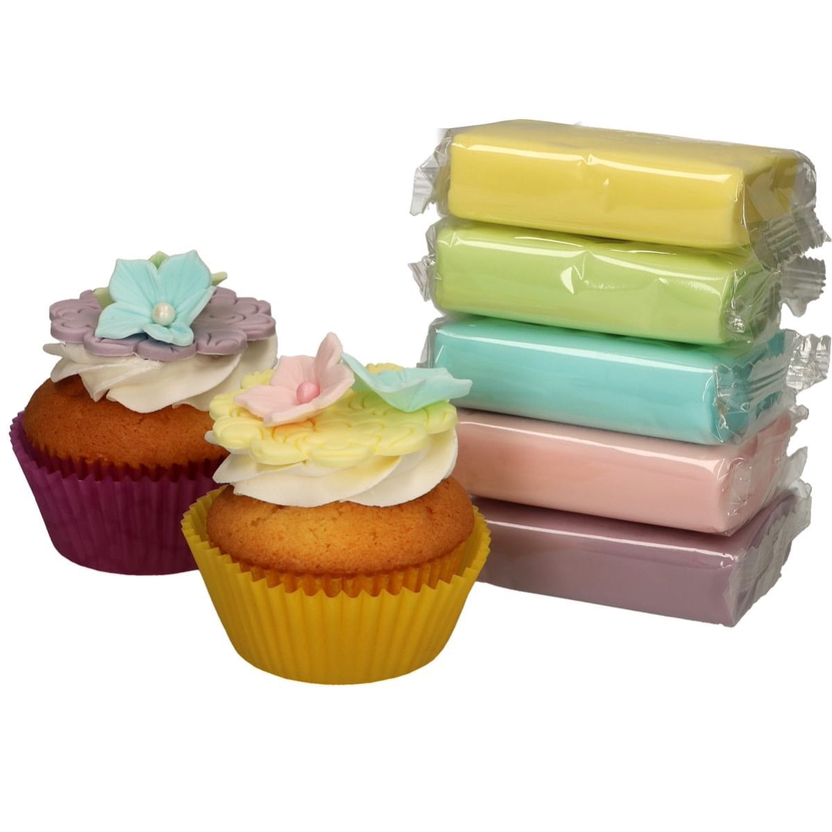 Pâte à sucre FunCakes - Multipack Couleur Pastel - 5x100gr
