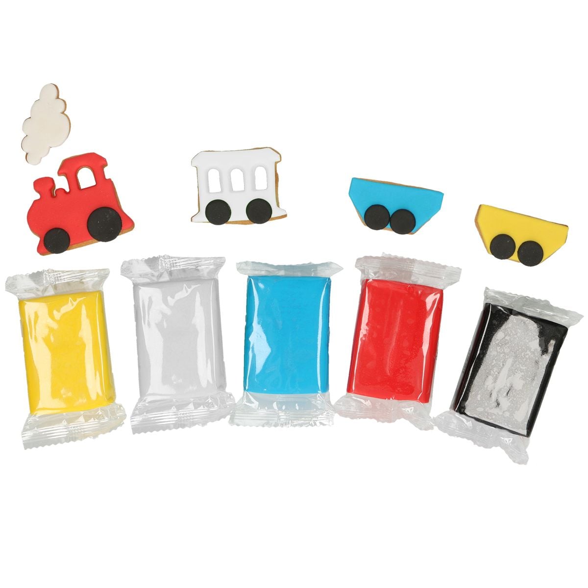 Pâte à sucre FunCakes - Multipack Couleurs Primaires - 5x100gr