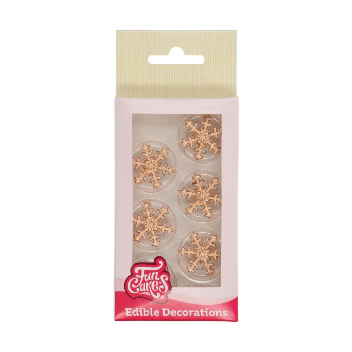 Décorations en sucre - Flocons dorés (5pcs)