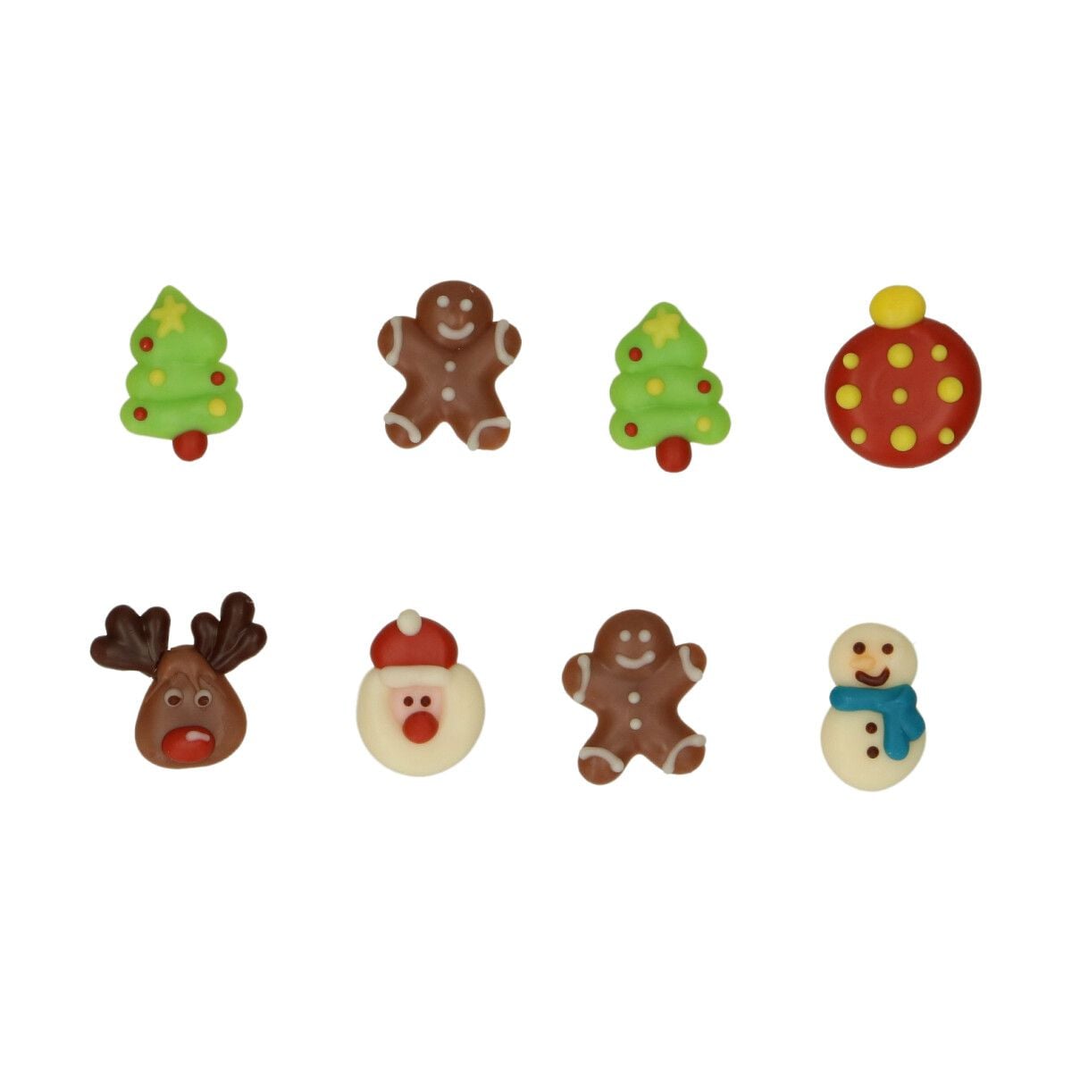 Décorations en chocolat - Noël coloré