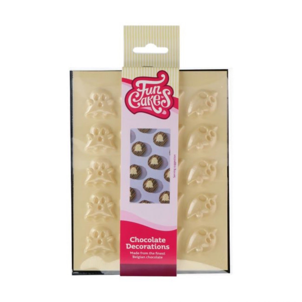 Décorations chocolat - Fantômes Blanc
