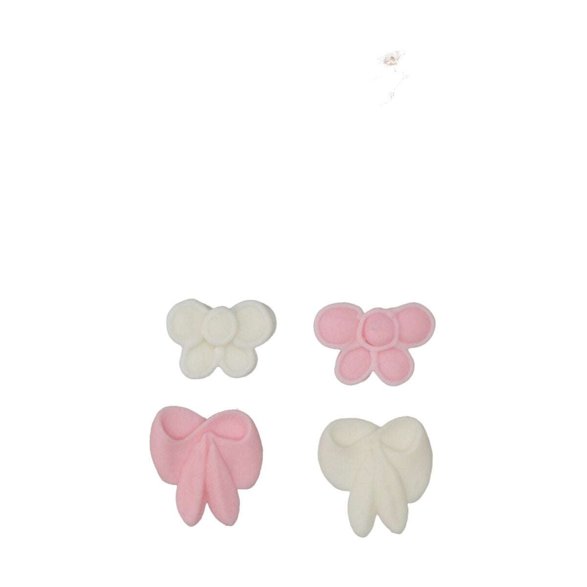 Décorations en sucre - Noeuds Rose et Blanc