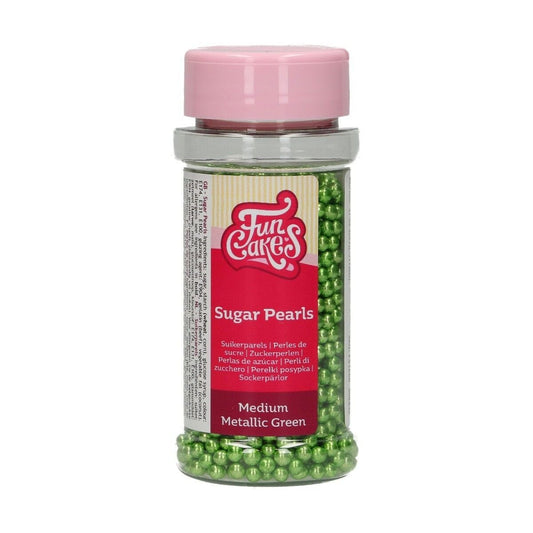 Perles en sucre - Vert métallisé (80g)