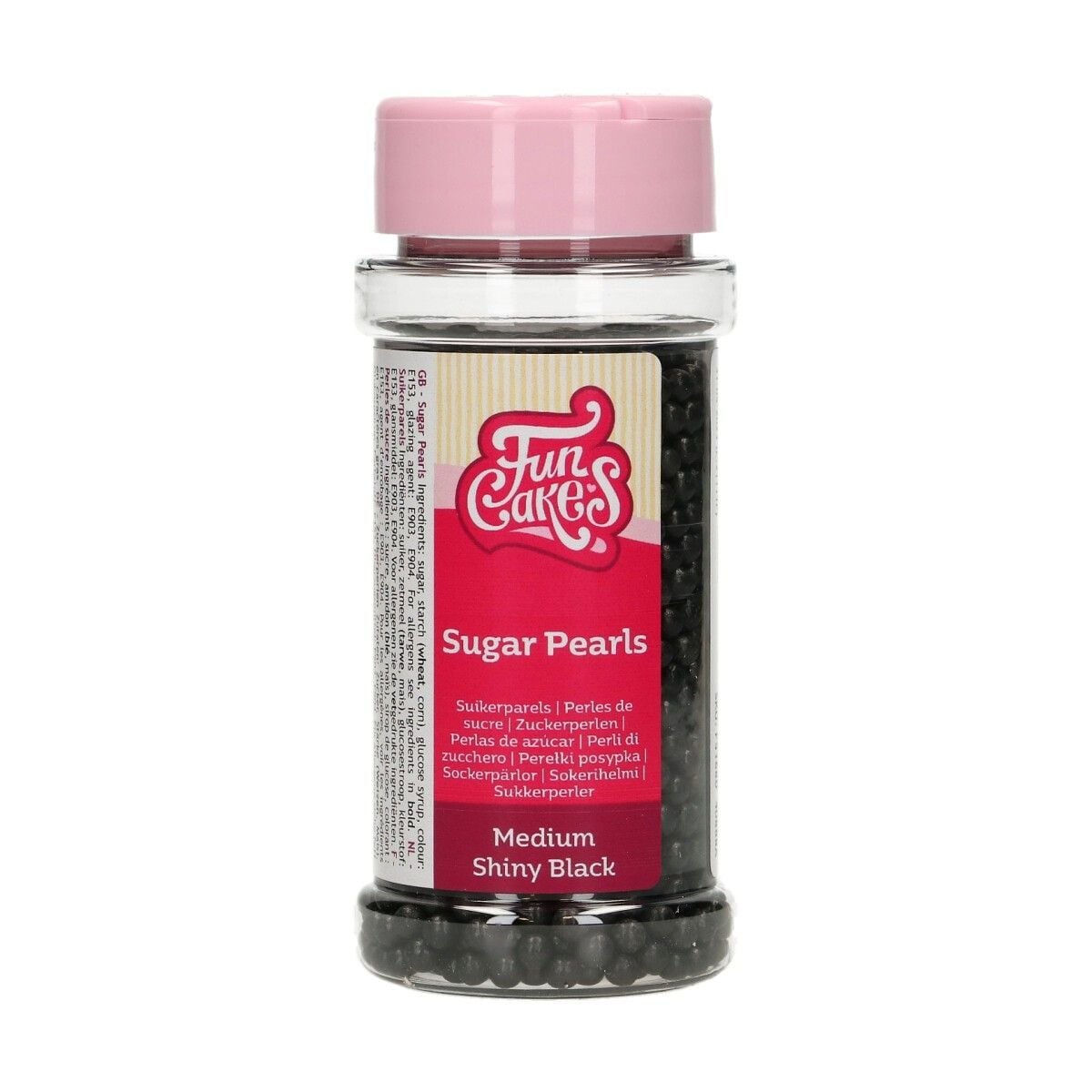 Perles en sucre de 4mm - Noir brillant (80gr)