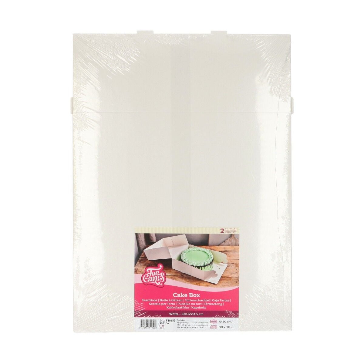 Boîte à gâteau Blanc 32x32x11.5 (2pcs)