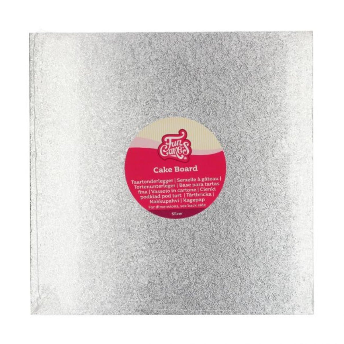 Plateau 3mm carré 25cm - Argenté