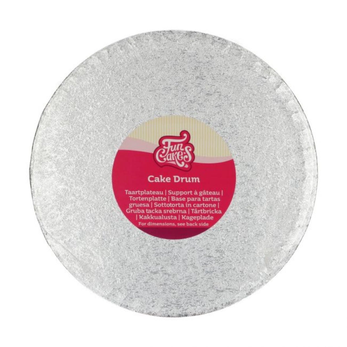 Plateau épais - Rond argenté 22.5cm