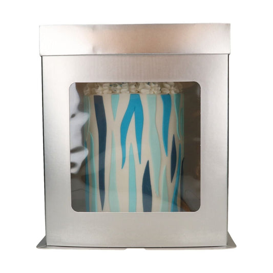 Boîte à gâteau haute - Argent - 30x30x34cm