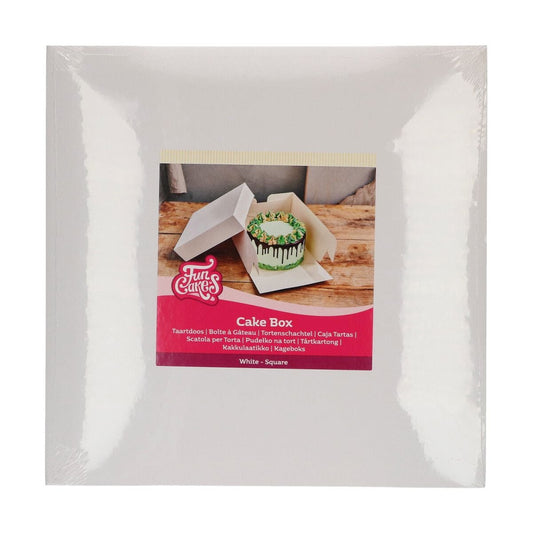 Boîte à gâteau Blanc 25x25x20 cm