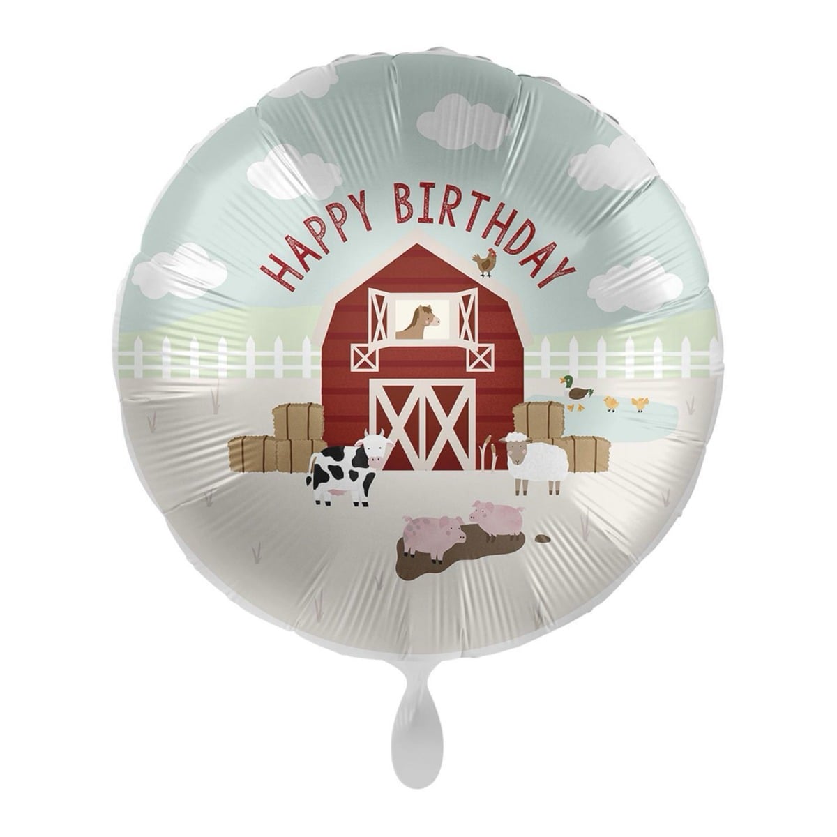 Ballon Alu - Happy Birthday Ferme