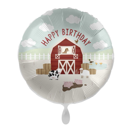 Ballon Alu - Happy Birthday Ferme