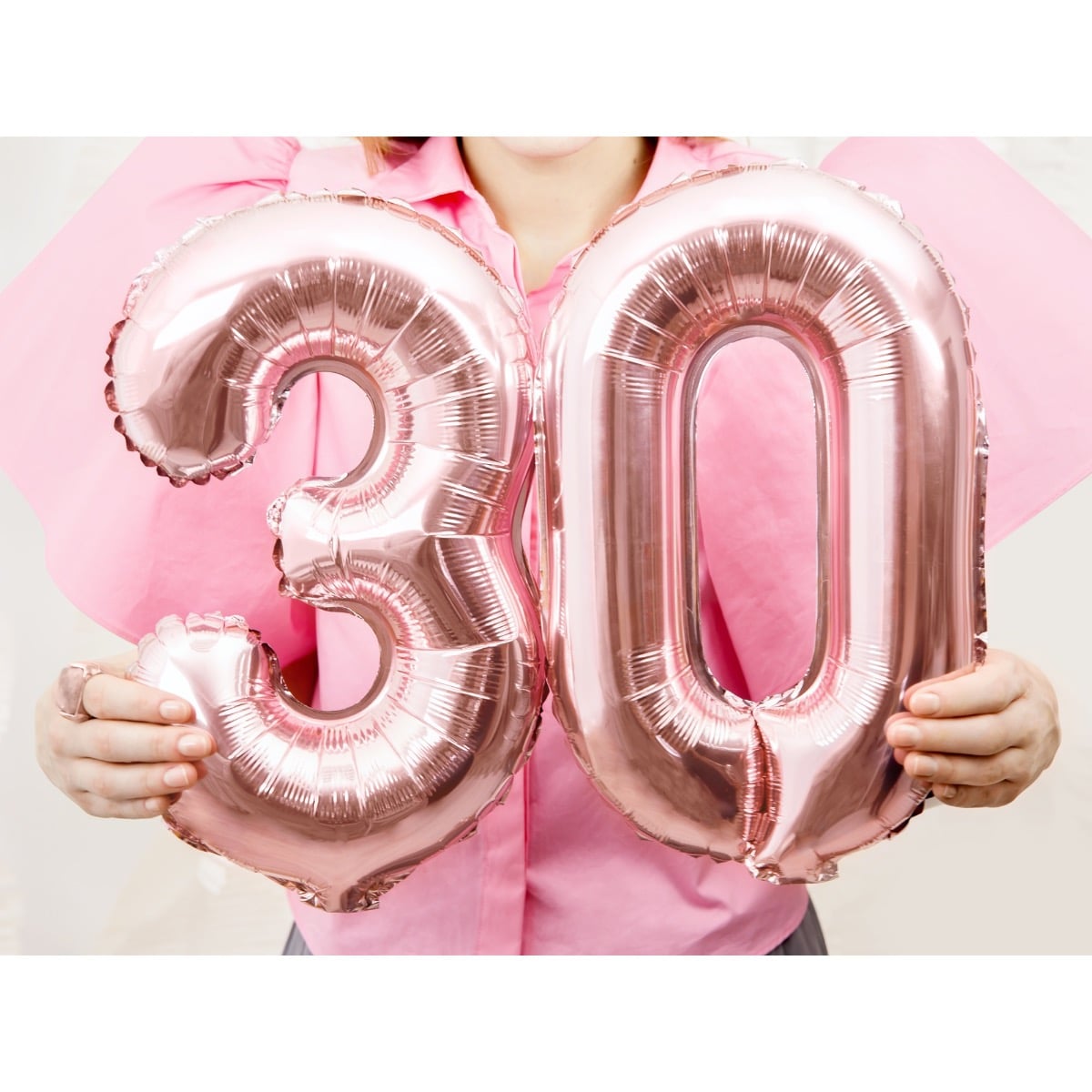 Ballon Chiffre Alu 35cm Rosegold - 1