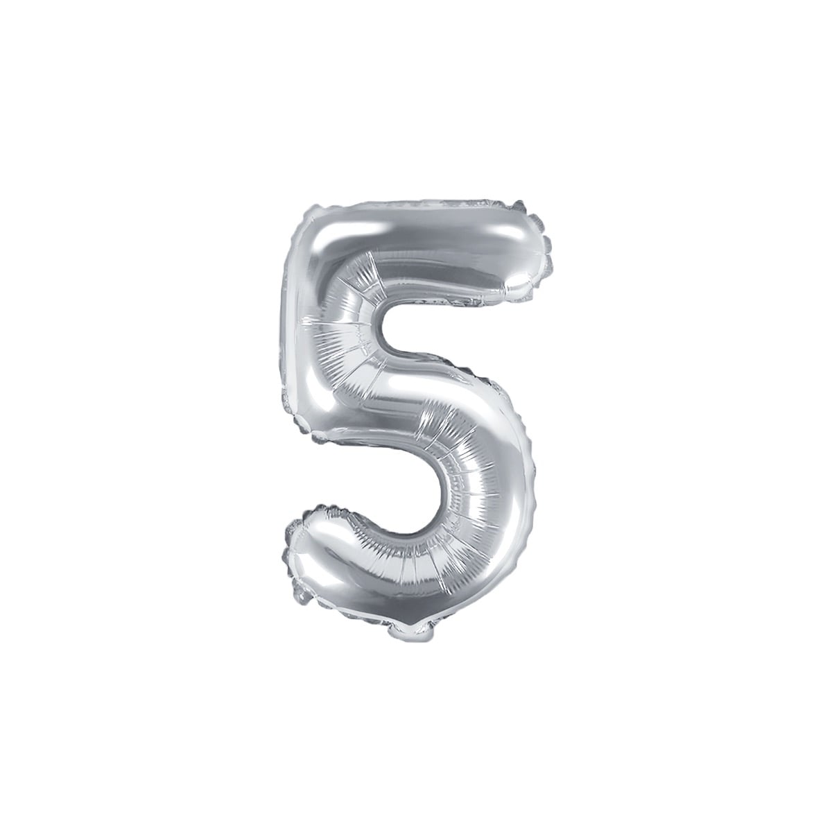 Ballon Chiffre Alu 35cm Argent - 5