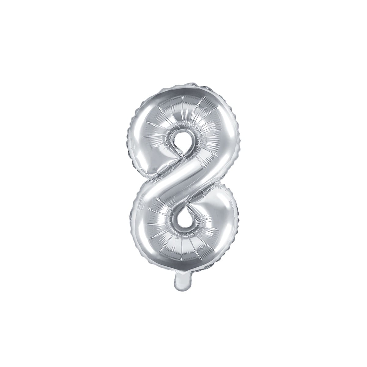 Ballon Chiffre Alu 35cm Argent - 8
