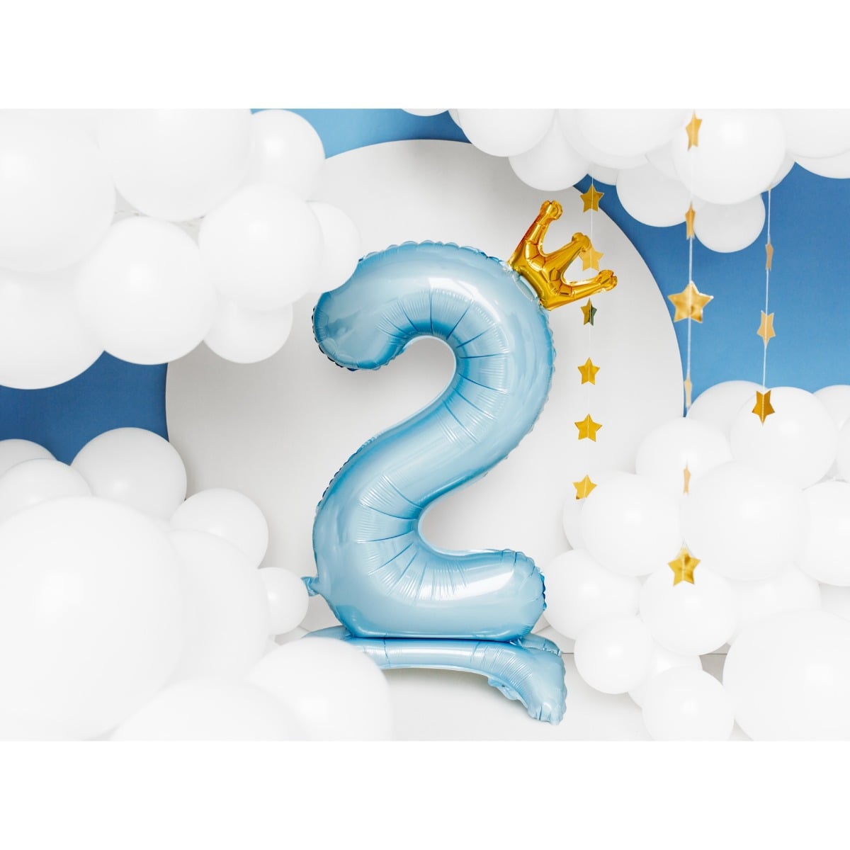 Ballon Chiffre sur pied - Bleu