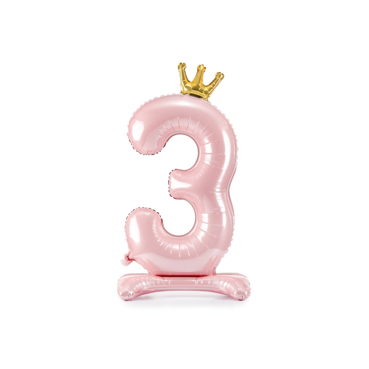 Ballon Chiffre sur pied - Rose