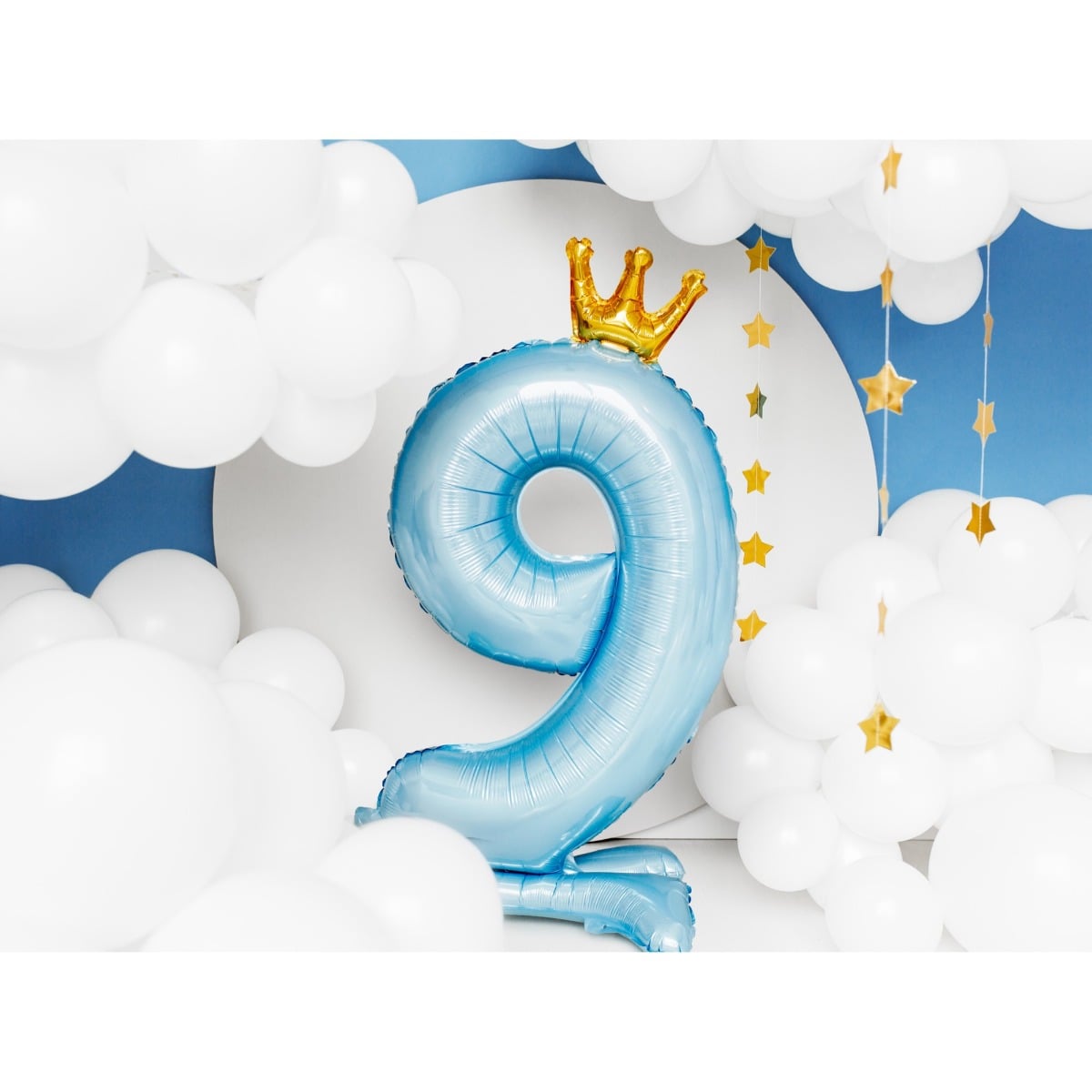 Ballon Chiffre sur pied - Bleu