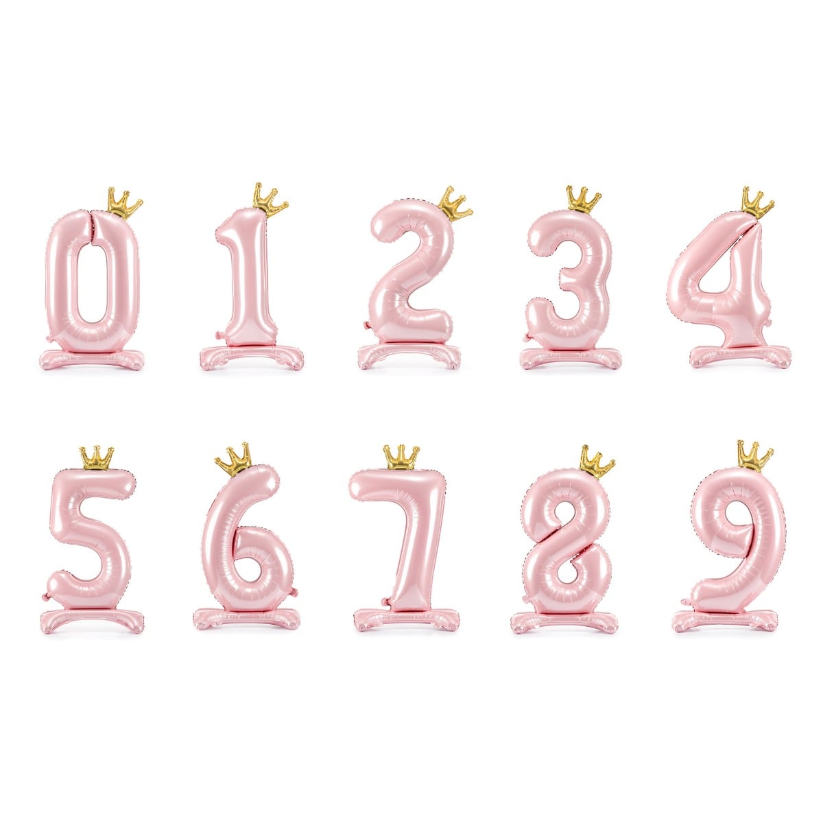 Ballon Chiffre sur pied - Rose