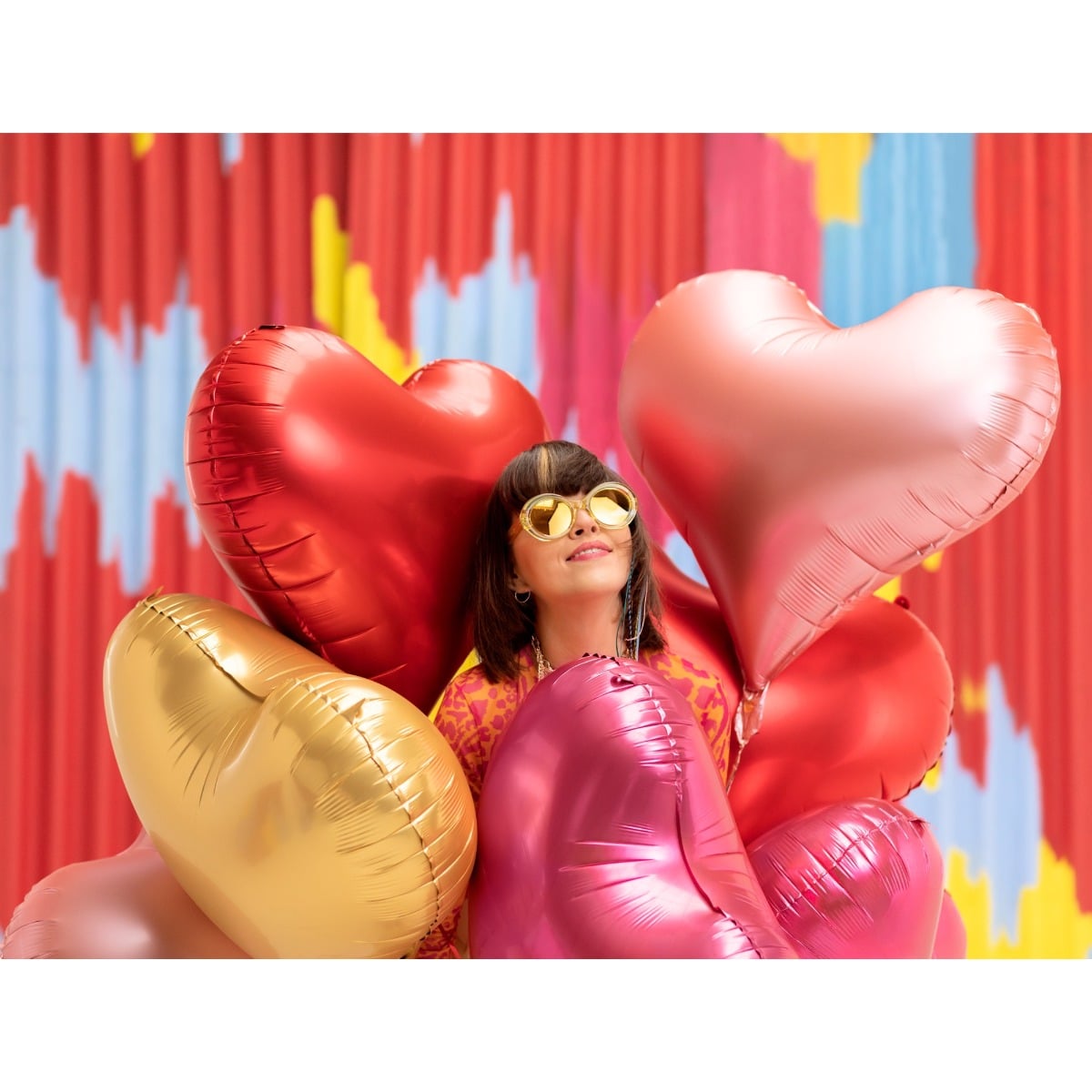Ballon en alu - Cœur rouge - 75cm