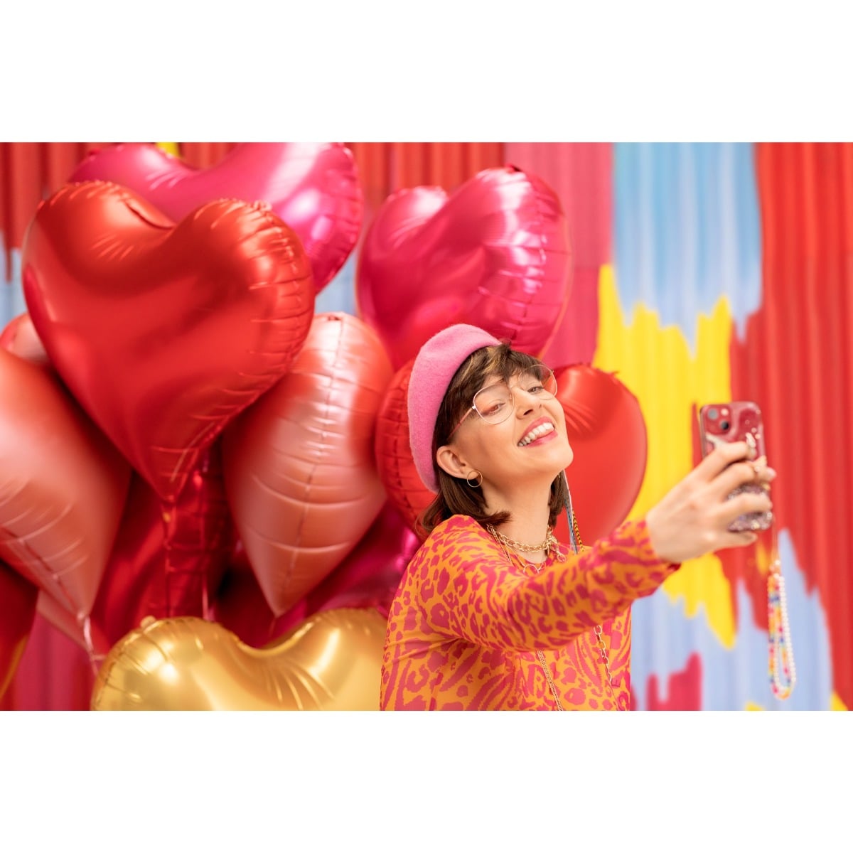 Ballon en alu - Cœur rouge - 75cm