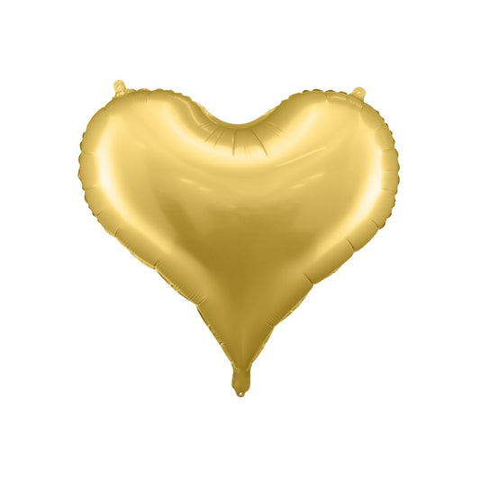 Ballon en alu - Cœur doré - 75cm