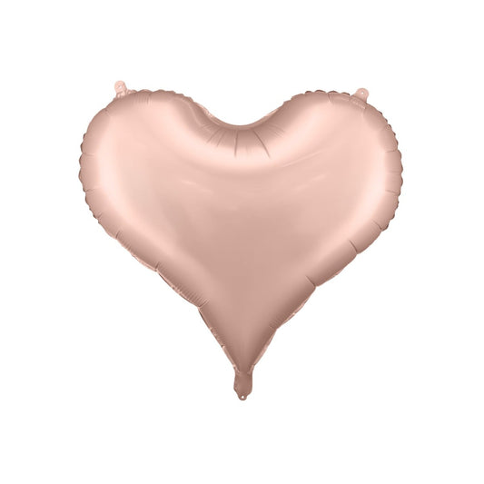 Ballon en alu - Cœur Rose gold - 75cm