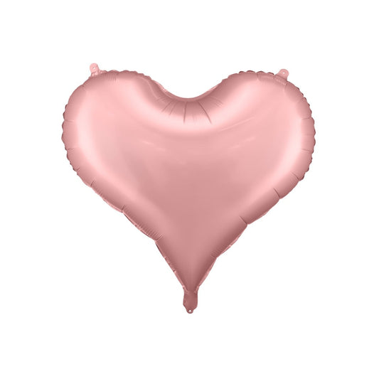 Ballon en alu - Cœur rose clair - 75cm