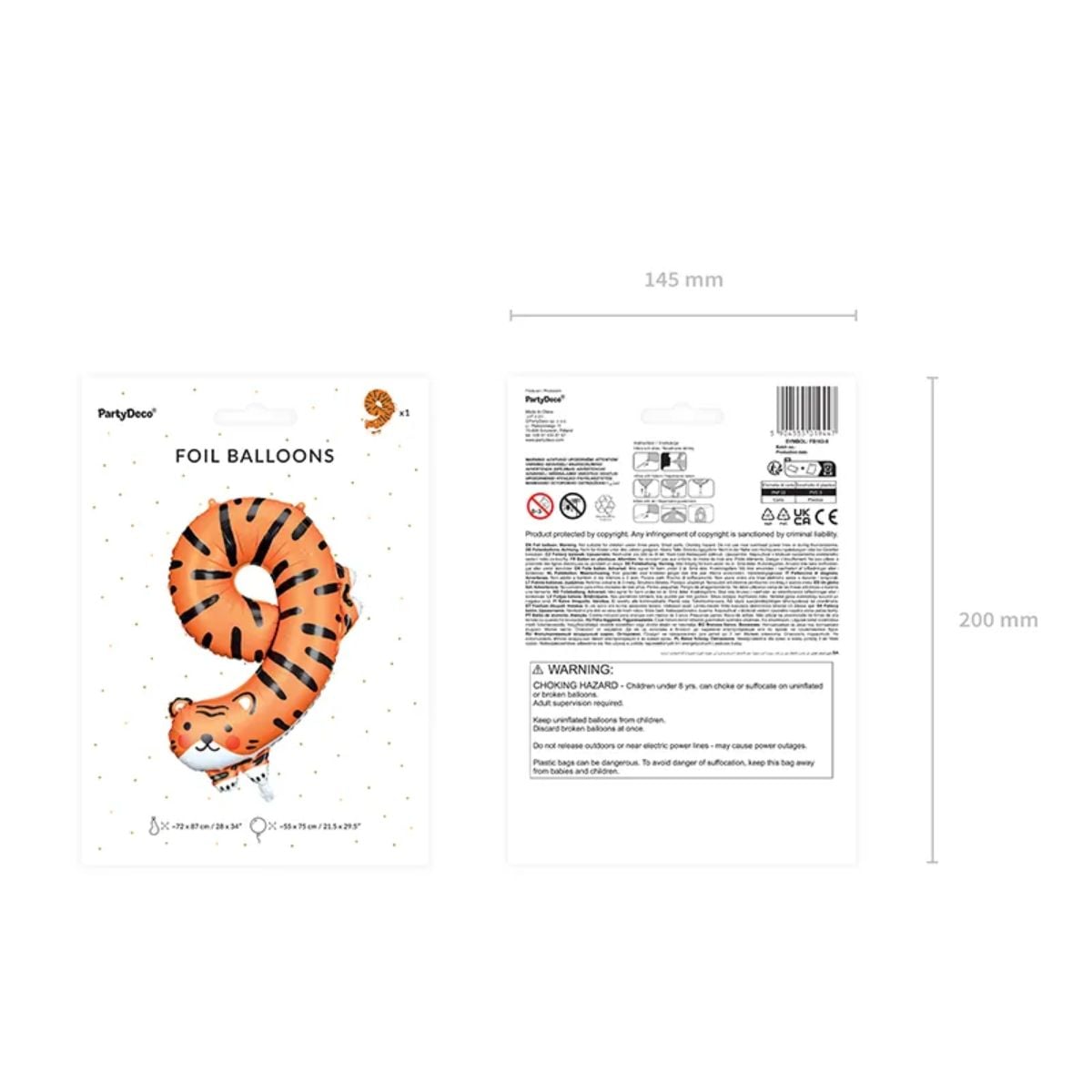 Ballon n°9 - Tigre - 80cm