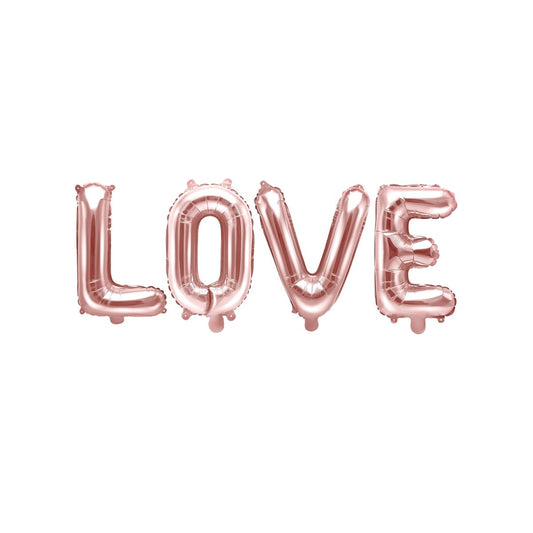 Ballon alu "Love" RoseGold 35cm