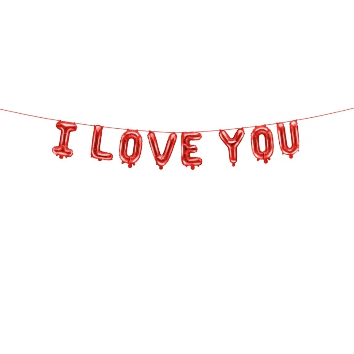 Ballon Alu Rouge - I Love You