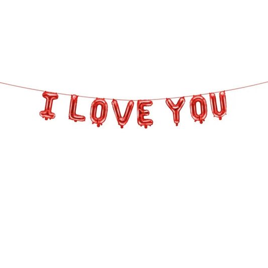 Ballon Alu Rouge - I Love You