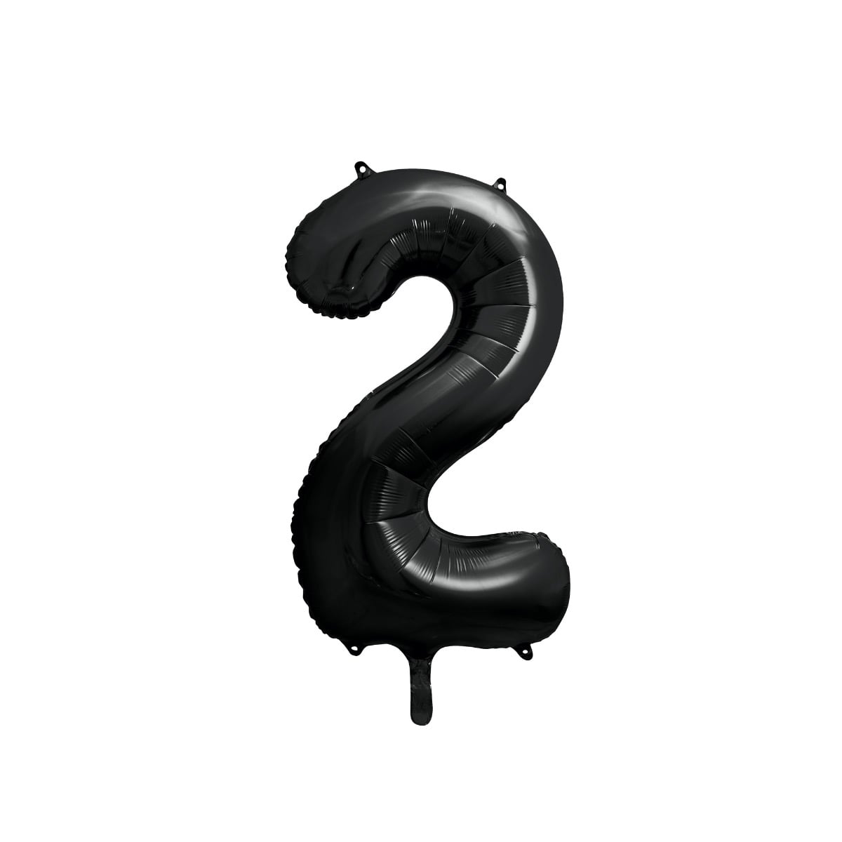 Ballon Chiffre 2 Alu Noir 86cm